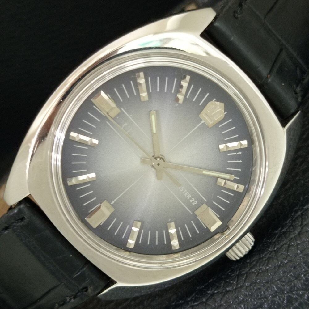 Vintage 1971 Citizen Manual Wound Mens Silver Watch & Gray accents